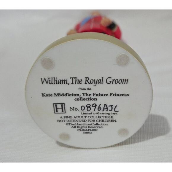 Hamilton Collection: The Future Princess: William, The Royal Groom 7.5" Tall - Picture 4 of 4